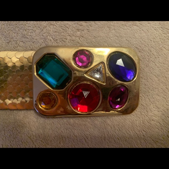 Retro Gold Belt With Rhinestones - Picture 3 of 4